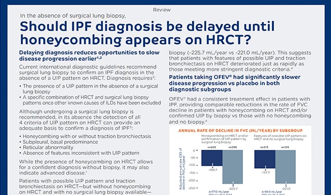 Is honeycombing in an HRCT, the sole detector of IPF?