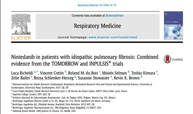 Combined evidence from the TOMORROW and INPULSIS<sup>®</sup> trials