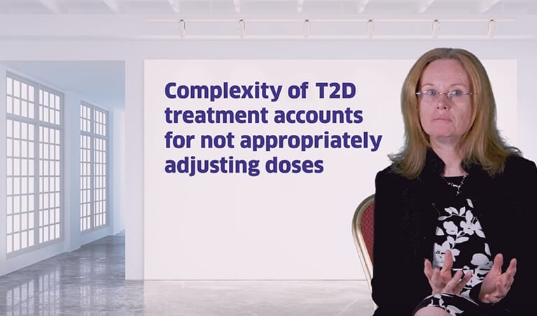 Complexity of T2D treatment accounts for not appropriately adjusting doses