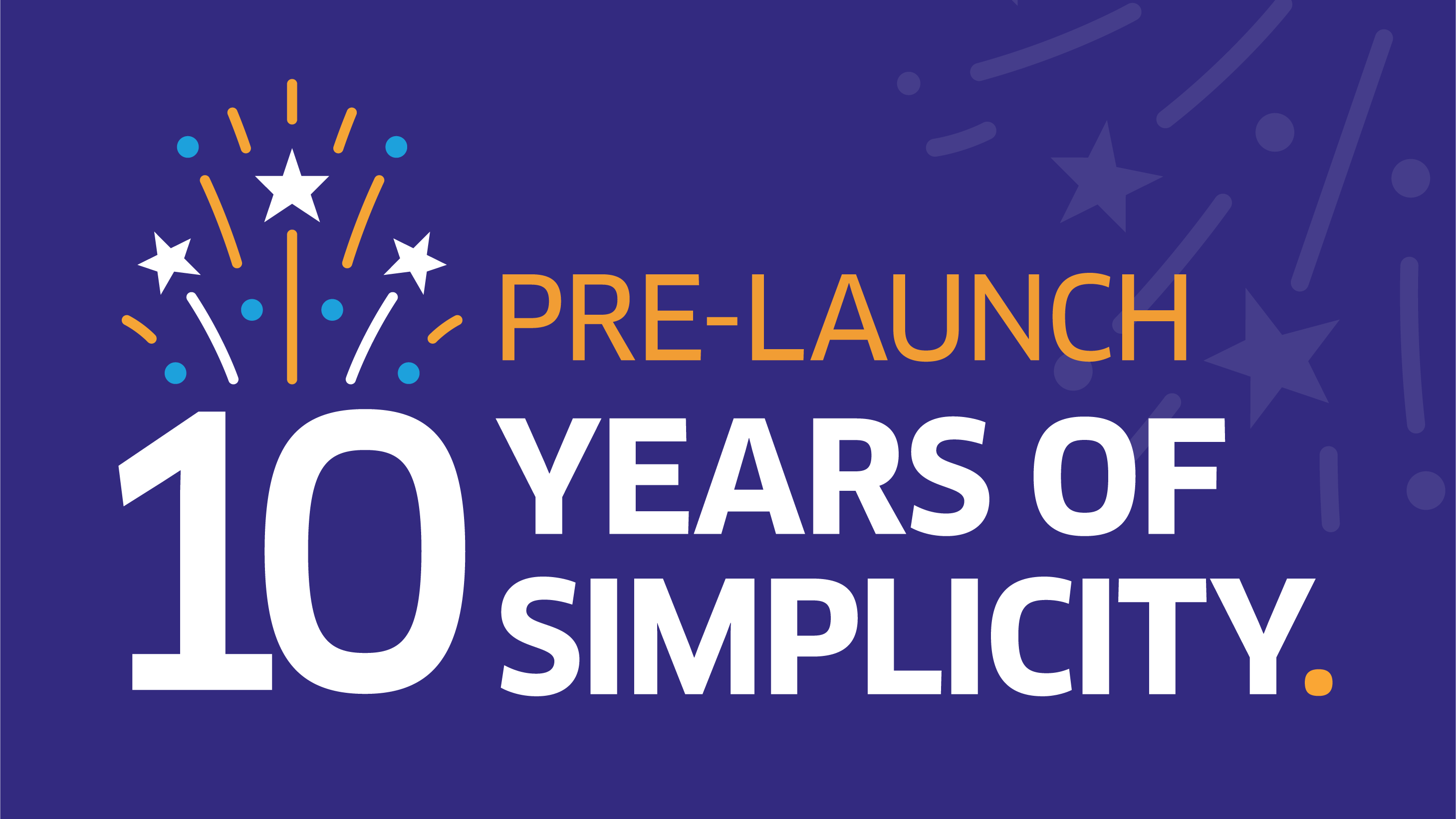 10 Years of Simplicity Infographic, before launch