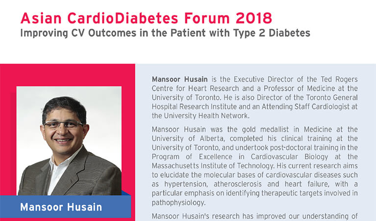 Asian CardioDiabetes Forum 2018 - The role of a cardiologist in diabetes management by Dr. Mansoor Husain (transcript)