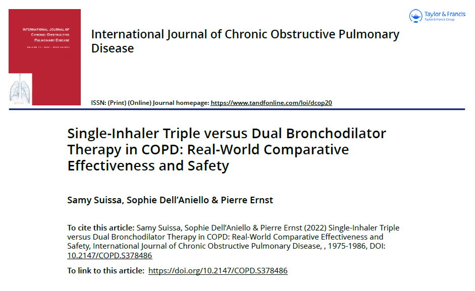 Single-Inhaler Triple versus Dual Bronchodilator Therapy in COPD: Real-World Comparative Effectiveness and Safety