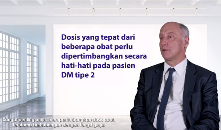 Dosis yang tepat dari beberapa obat perlu dipertimbangkan secara hati hati pada pasien DM tipe 2