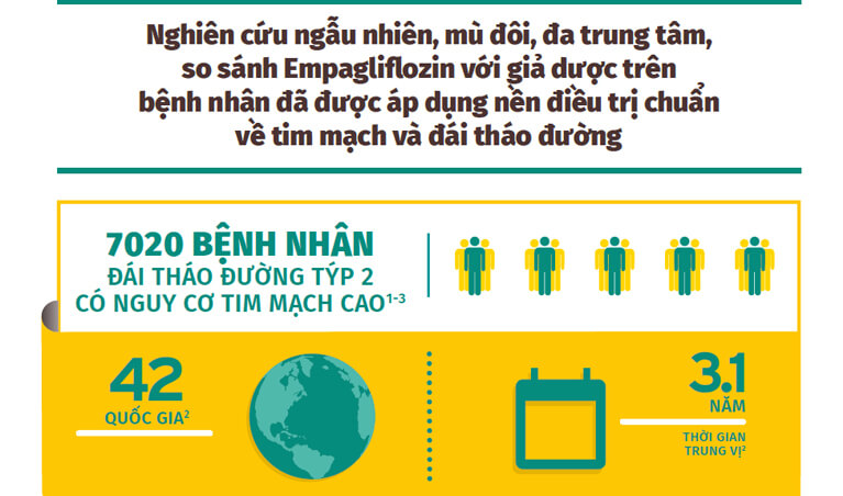 Chỉ định giảm nguy cơ tử vong tim mạch ở bệnh nhân đái tháo đường týp 2 có nguy cơ tim mạch cao