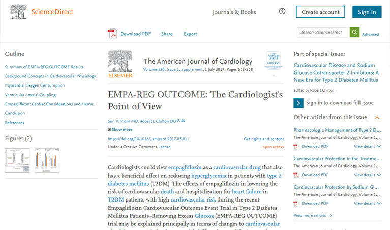 Three different specialty perspectives on EMPA-REG OUTCOME The cardiologist's point of view (Pham SV, Chilton RJ. Am J Cardiol 120(S1):S53-S58, 2017)