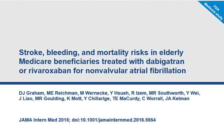 The US FDA Medicare study on the use of Dabigatran and Rivaroxaban in elderly patients with NVAF