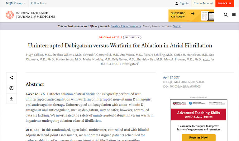 Uninterrupted anticoagulation in catheter ablation: insights from RE‐CIRCUIT Clinical Paper