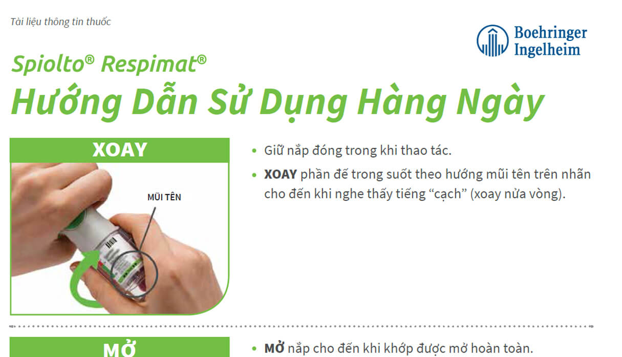 Hướng dẫn sử dụng bình xịt hạt mịn RESPIMAT®